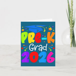 Pre Grad 2026 Preschool Graduation Illustration Card
