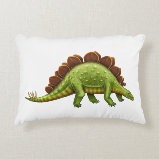 Pre-Historic Stegosaurus Dinosaur Pillow (Front)