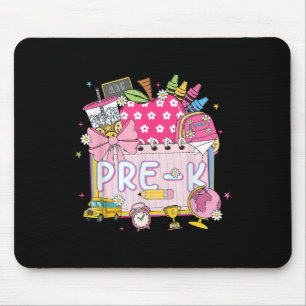 Pre-k Back To School Coffee Apple Teacher Women Mouse Pad