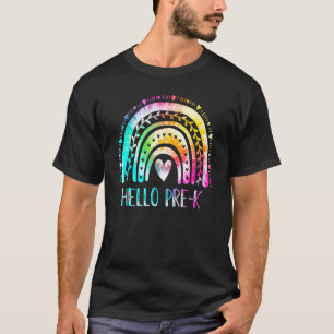 Pre-K Back To School Hello Kindergarten Tie Dye Ra T-Shirt