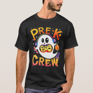 Pre-K Boo Crew Cute Little Ghost Halloween For Boy T-Shirt