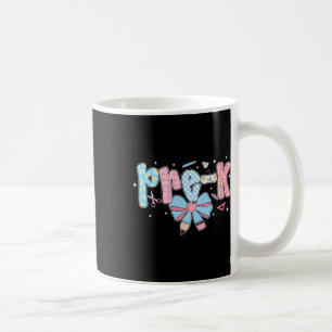 Pre-k Bow Pencil Chequered Funny Back To School Coffee Mug