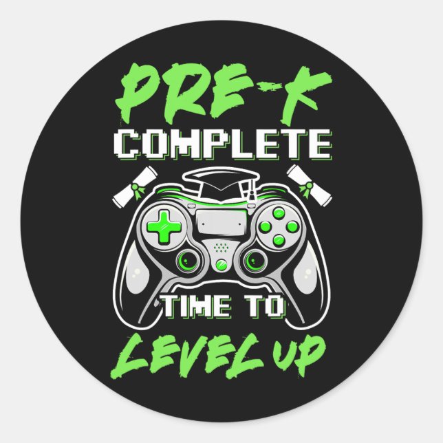 Pre-k Complete Gaming Apparel 1  Classic Round Sticker (Front)