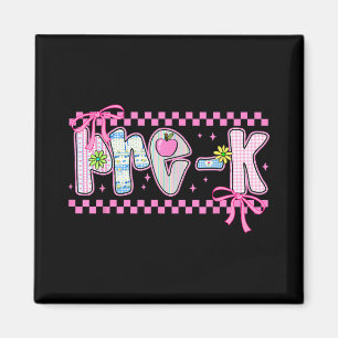 Pre-k Coquette Bow Back To School Teachers Student Magnet