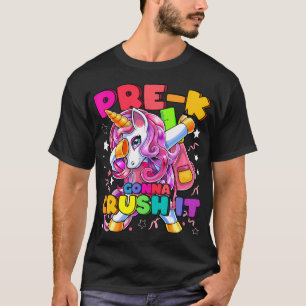 Pre-K Dabbing Unicorn Back To School Shirt Girls