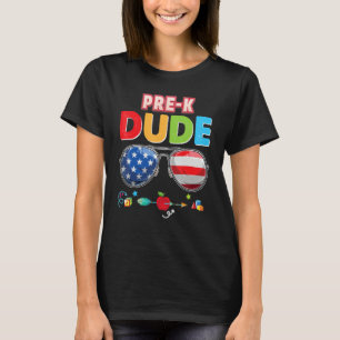Pre K Dude Cool Kid Student Back To School Teacher T-Shirt