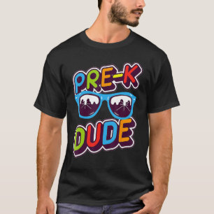 Pre K Dude Cool Sunglasses Boys Kids Back To Scho T-Shirt