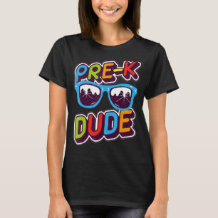 Pre K Dude Cool Sunglasses Boys Kids  Back To Scho T-Shirt