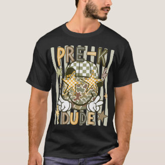 Pre-K Dude First Day Of School Preschool Boy Camo T-Shirt