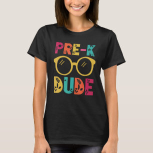 Pre k Dude Glasses Back To School Teacher Student T-Shirt