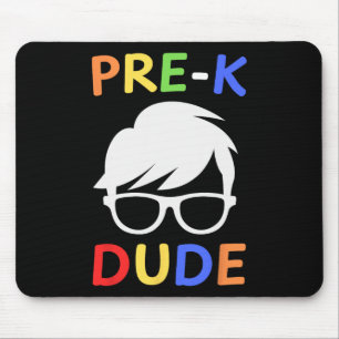 Pre-k Dude Kids Ck To School First Day Of Preschoo Mouse Pad