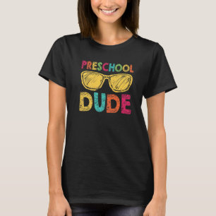 Pre K Dude Retro Vintage Back To School First Day T-Shirt