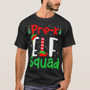 Pre-K ELF Squad Funny Christmas ELF Kids Teacher T-Shirt