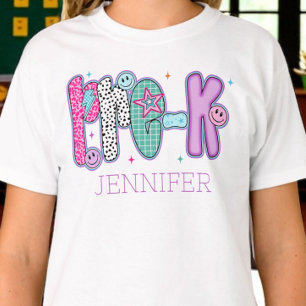Pre K First Day of School Coquette Girly Custom T-Shirt