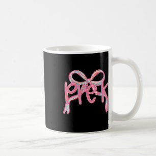 Pre-k First Day Of School Girls Pink Bow Coquette Coffee Mug