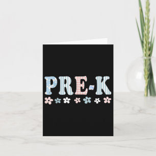 Pre-k First Day Of School Preschool Teacher Studen Card