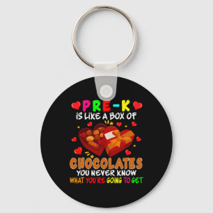 Pre-k Fun Box Of Chocolates Valentine's Day Teache Key Ring