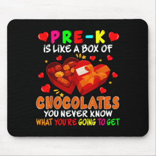 Pre-k Funny Box Of Chocolates Valentine's Day Teac Mouse Pad