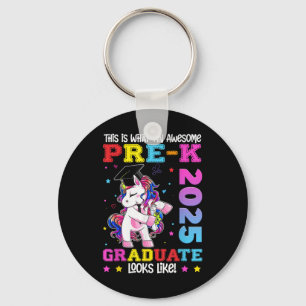 Pre-k Grad 2025 Unicorn Girls Preschool Graduation Key Ring