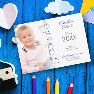 Pre-K Grad Minimalist Blue Details Photo 