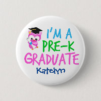 Pre-K Graduate Cute Pink Owl Custom Graduation