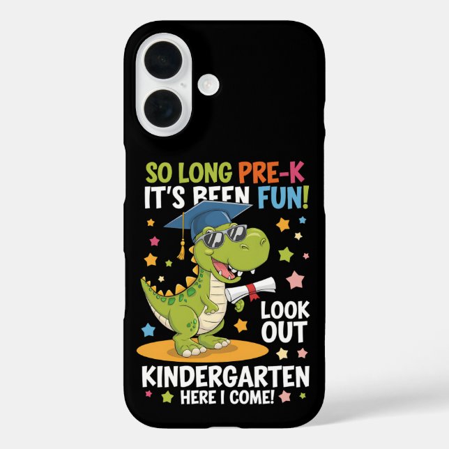 Pre K Graduate Kindergarten Dinosaur T Rex Case-Mate iPhone Case (Back)
