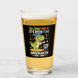 Pre K Graduate Kindergarten Dinosaur T Rex Glass