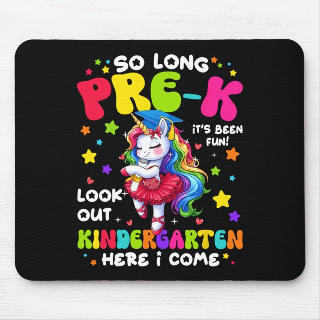 Pre-k Graduation 2025 Kindergarten Here I Come Uni Mouse Pad (Front)