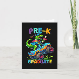 Pre-k Graduation Monster Truck Dinosaur Boys Kids Card