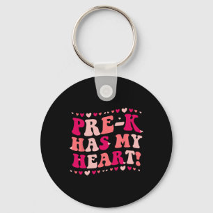 Pre-k Has My Heart Funny Valentines Day Teacher St Key Ring