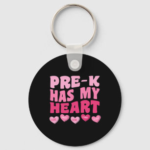 Pre-k Has My Heart Groovy Teacher Valentines Day Key Ring