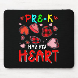 Pre-k Has My Heart Valentine's Hearts Teacher Stud Mouse Pad