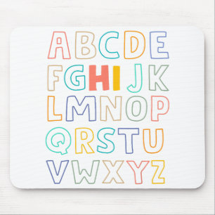 Pre K Kindergarten Hi Alphabet Back To School Teac Mouse Pad