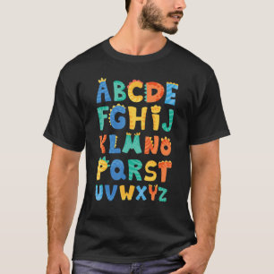 Pre K Kindergarten Hi Alphabet Dinosaur Back To Sc T-Shirt