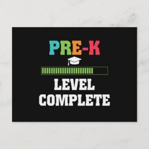 Pre-K Level Complete Cute Student Graduation Gift Postcard