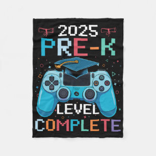 Pre-k Level Complete Video Gamer Boy Graduation Fleece Blanket