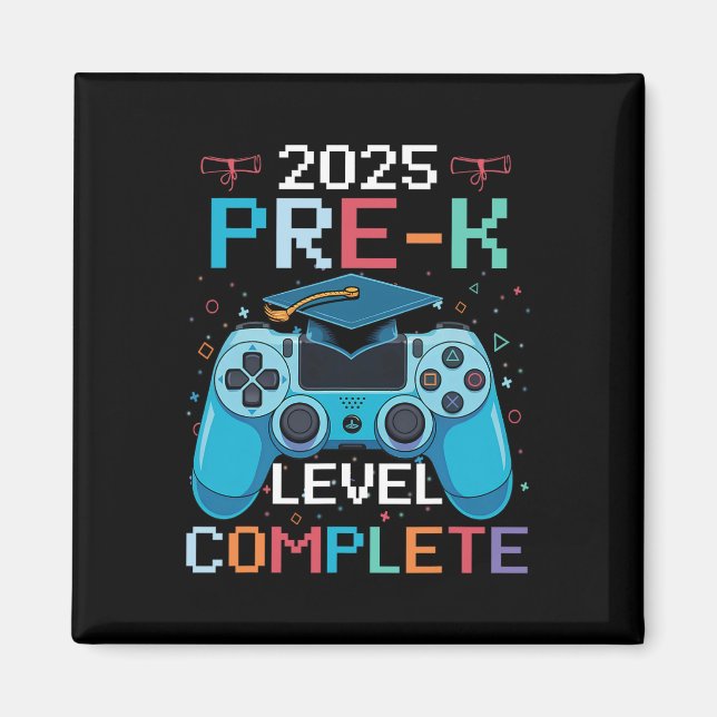 Pre-k Level Complete Video Gamer Boy Graduation  Magnet (Front)