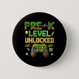 Pre K Level Unlocked Ck To School Gamer Boys Presc 6 Cm Round Badge