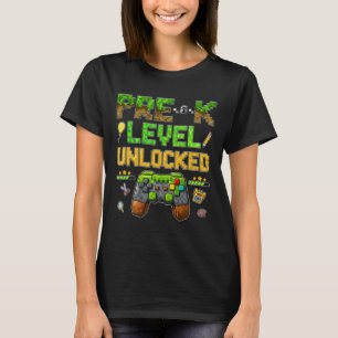 Pre K Level Unlocked Ck To School Gamer Boys Presc T-Shirt