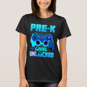 Pre-k Level Unlocked Preschool Gamer Boy First Day T-Shirt