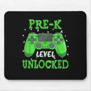 Pre K Level Unlocked Video Game Back To School Boy Mouse Pad