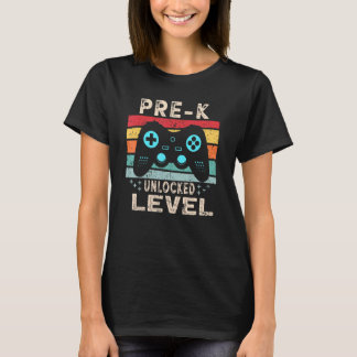 Pre K Level Unlocked Video Game Back To School Boy T-Shirt