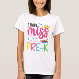 Pre-k Little Miss Back To School Girls Pre-k T-Shirt