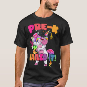 Pre K Nailed It Dabbing Unicorn Last Day Of School T-Shirt