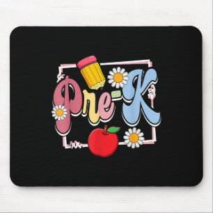 Pre-k Pencil Apple Student Teacher Back To School Mouse Pad