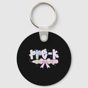 Pre K Preschool Coquette Bow Back To School Funny Key Ring
