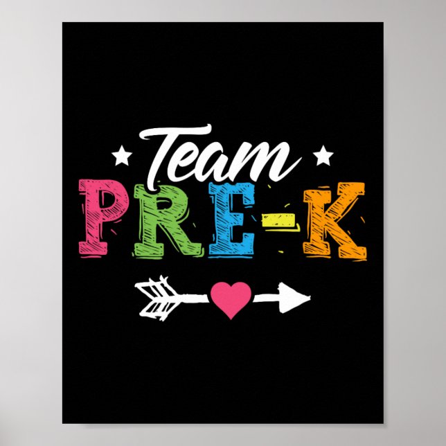 Pre-k Preschool Teacher Student Back To School  Poster (Front)