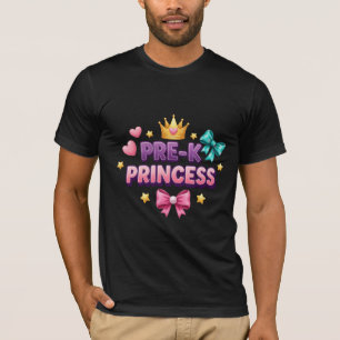 Pre-K Princess Back to School Crown and Bows T-Shirt
