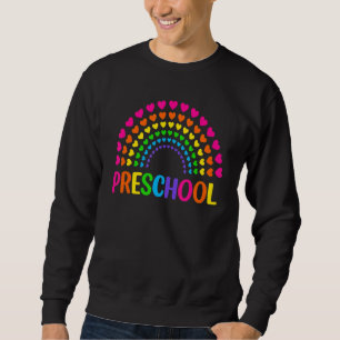 Pre K Rainbow Girls Boys Teacher Team Preschool Sq Sweatshirt