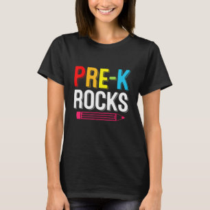 Pre-K Rocks Back To School First Day Of School T-Shirt